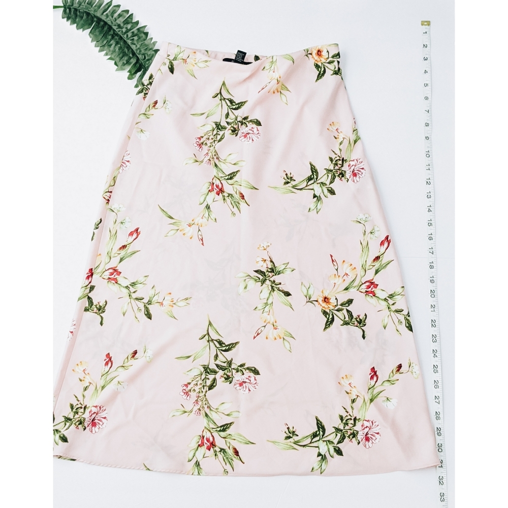 F21 floral below knee skirt